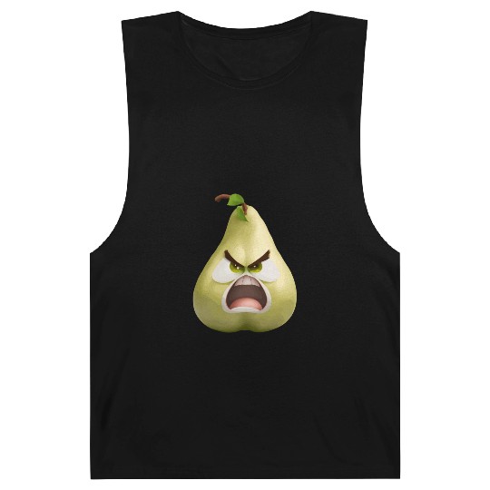 A pear with angry face cartoon style Barnard Tanks