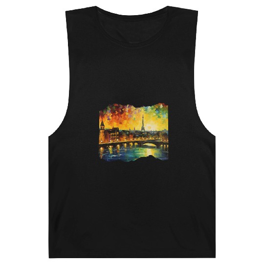 Starry Night over Paris Van Gogh Eiffel Tower Barnard Tanks
