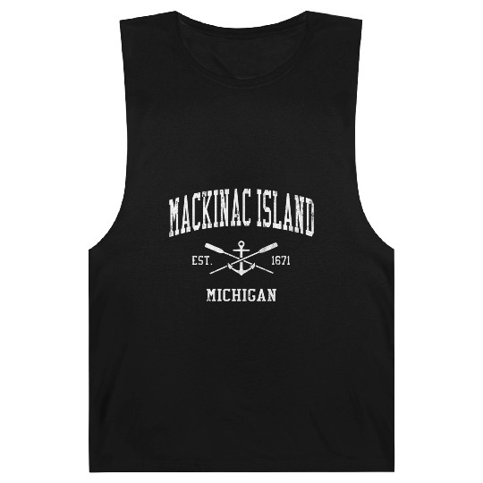 Mackinac Island Mi Crossed Oars Boat Anchor Sports Barnard Tanks