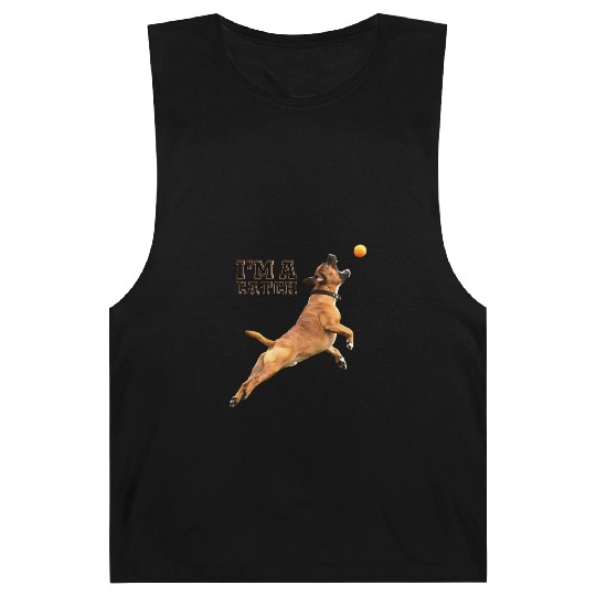 Big Dog Bull Mastiff Catching a Ball, I'm a Catch Barnard Tanks