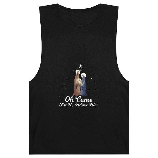 Let Us Adore Him Advent Nativity Scene Barnard Tanks