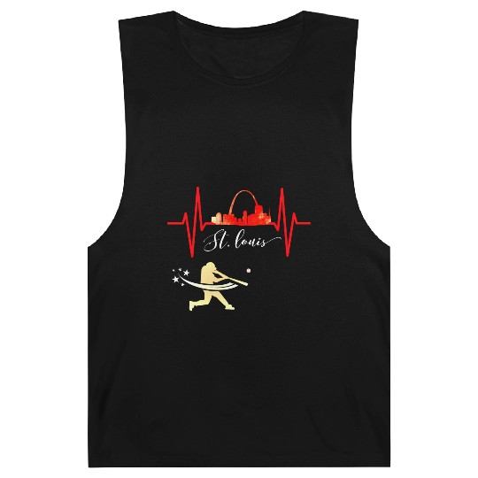 Saint Louis Red Cardinal Dress Heartbeat Baseball Barnard Tanks