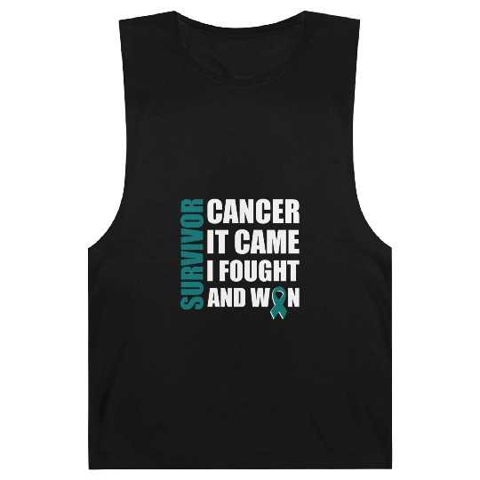 Ovarian Cancer Fight Cancer Ribbon Barnard Tanks