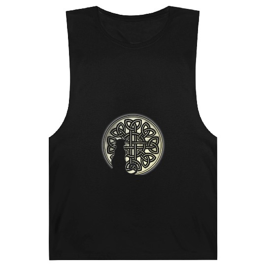Celtic Knot Cat And The Moon Barnard Tanks