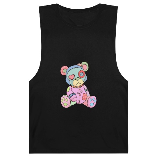 Pastel Goth Teddy Bear Japanese Anime Kawaii Menhe Barnard Tanks