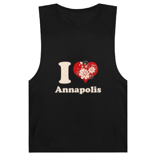I Heart Annapolis Maryland Floral Barnard Tanks