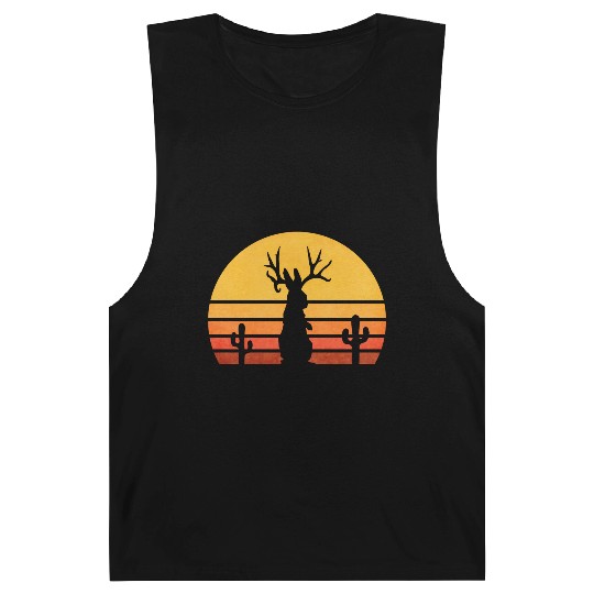 Eighties Jackalope Cryptid Rabbit Barnard Tanks
