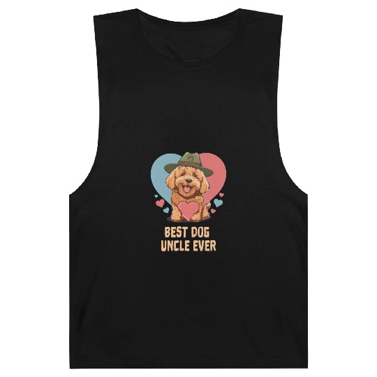 Best Dog Uncle Ever Goldendoodle Dog Dad Cute Dog Barnard Tanks