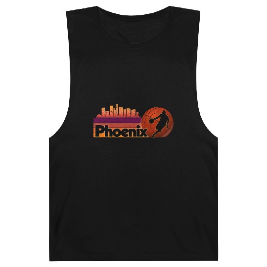 Phoenix Az Cityscape Basketball Fans Barnard Tanks