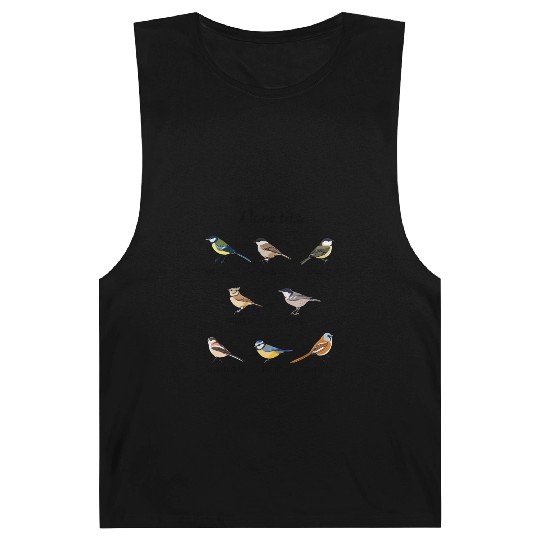 I Love Tits Birdwatching Bird Lover Barnard Tanks