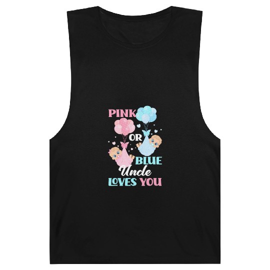 Pink Or Blue Uncle Loves You Uncle Gender Reveal P Barnard Tanks