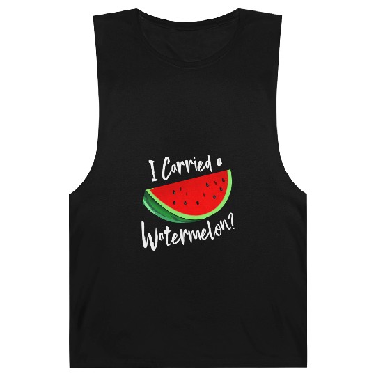 I Carried A Watermelon Tropical Summer Vibes Fruit Barnard Tanks