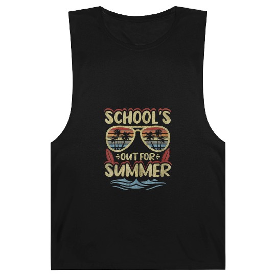 Last Day Of School Schools Out For Summer Teacher Barnard Tanks