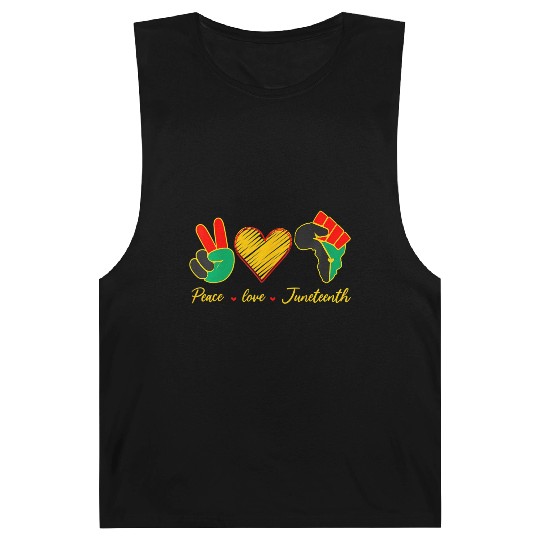 Peace Love Junenth Black History Pride African Ame Barnard Tanks
