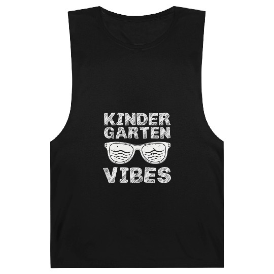 Kindergarten Vibes First Day of Kindergarten Back Barnard Tanks
