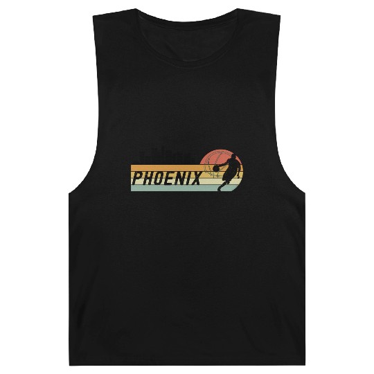Phoenix Az Cityscape Sun Basketball Fans Barnard Tanks