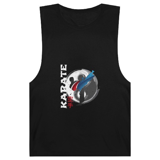 Martial Side Kick Ying Yang Karate Barnard Tanks
