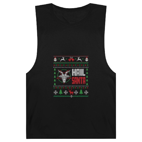 Hail Santa Ugly Barnard Tanks