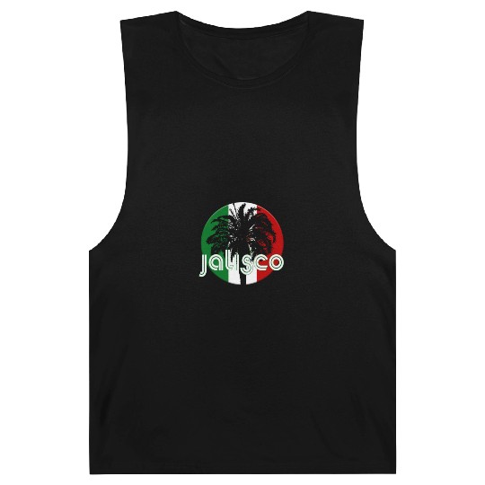 Jalisco Mexico Flag Native Palm Tree Mexican Barnard Tanks