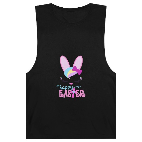 Happy Easter Bunny Sleeping Face Christian Barnard Tanks
