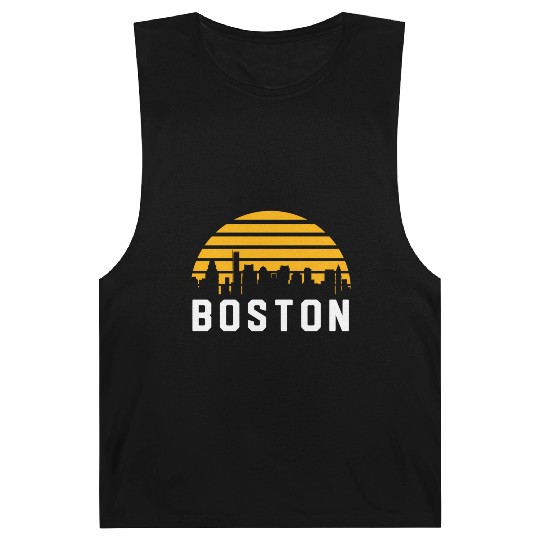 Boston Massachusetts Cityscape Yellow Barnard Tanks