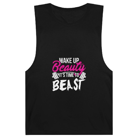 Wake Up Beauty It'S Time To Beast Gym Barnard Tanks