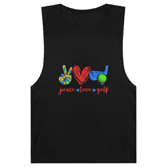 Peace Love Golf Cute Golf Lovers Barnard Tanks