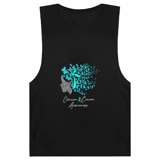 Ovarian Cancer Awareness Teal Butterflies Barnard Tanks