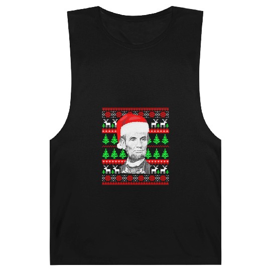 Abraham Lincoln Santa Ugly Barnard Tanks
