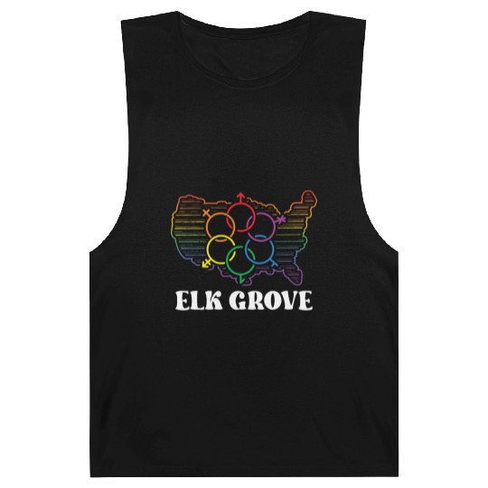 Elk Grove Pride Month Pride Flag LGBT Community LG Barnard Tanks