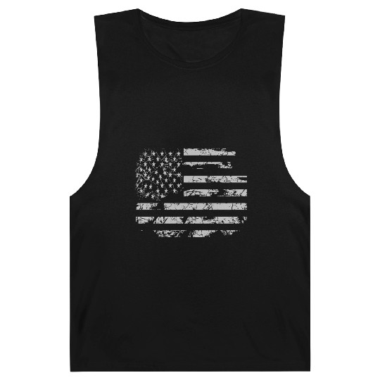 Distressed Usa Flag Barnard Tanks
