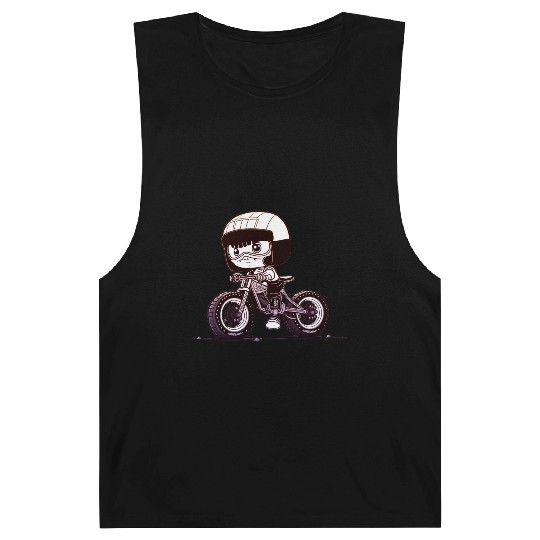 Biker Cycling Funny Cyclist Tint Colorful Barnard Tanks