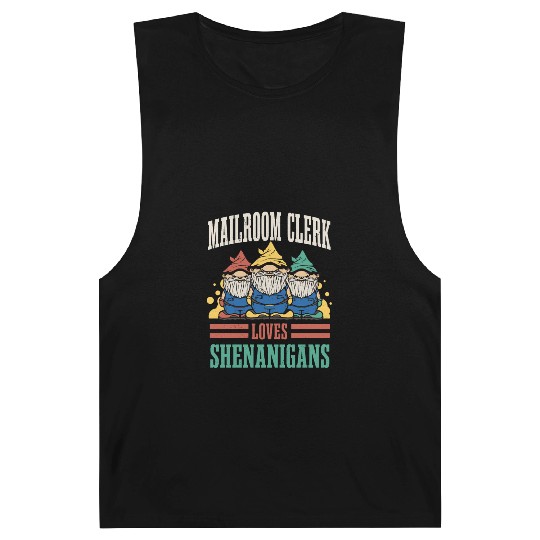 Mailroom Clerk Loves Shenanigans St. Patrick's Day Barnard Tanks
