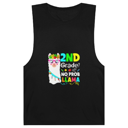 No Prob-Llama 2nd Grade Squad Back To School Teach Barnard Tanks