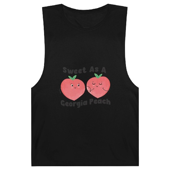 Sweet As A Georgia Peach Cute Funny Southern Barnard Tanks