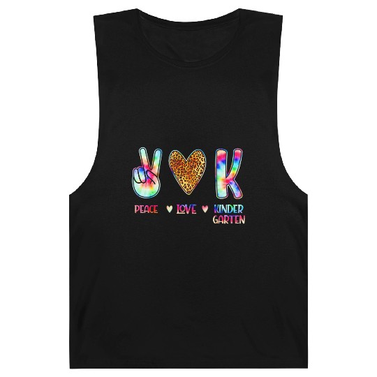 Peace Love Kindergarten Squad Back to School Barnard Tanks