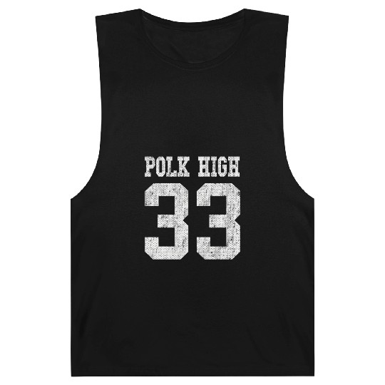 Polk High School Football Jersey 33 Aged Look Barnard Tanks