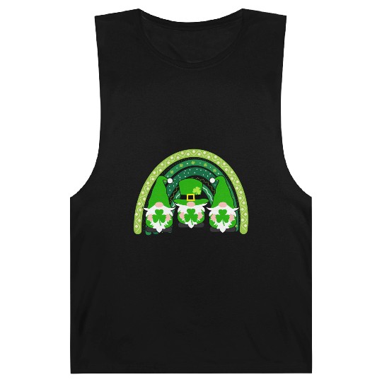 Lucky Rainbow Gnome Happy St Patric Day Family Barnard Tanks