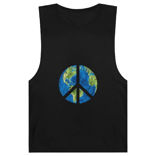 Peace On Earth World Peace Sign Barnard Tanks