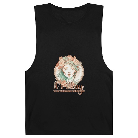 It's Okay To Be Vulnerable Mental Health Awareness Barnard Tanks