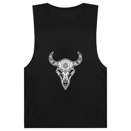 Cow Skull Boho Barnard Tanks
