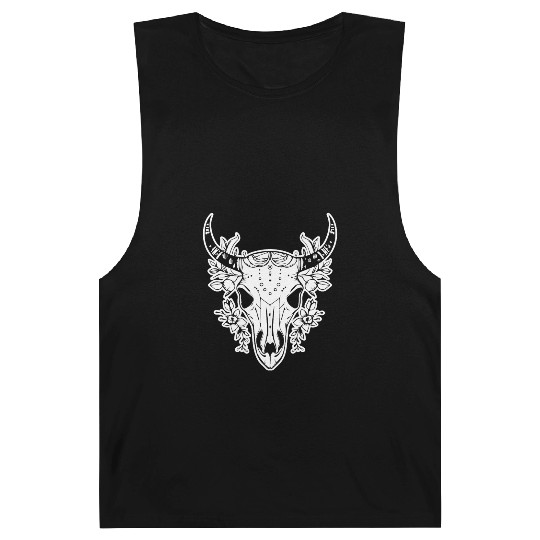 Cow Skull Boho Barnard Tanks