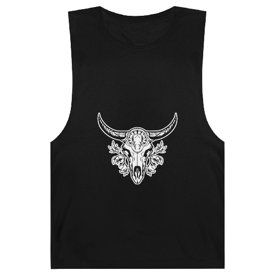 Cow Skull Boho Barnard Tanks