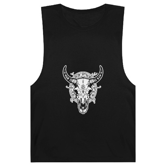 Cow Skull Boho Barnard Tanks