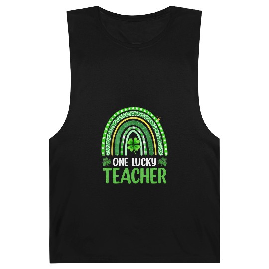 One Lucky Teacher Rainbow St Patrick’S Day Barnard Tanks