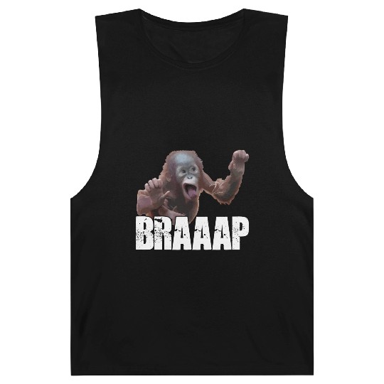 Braaap Monkey Face Riding A Motocross Barnard Tanks