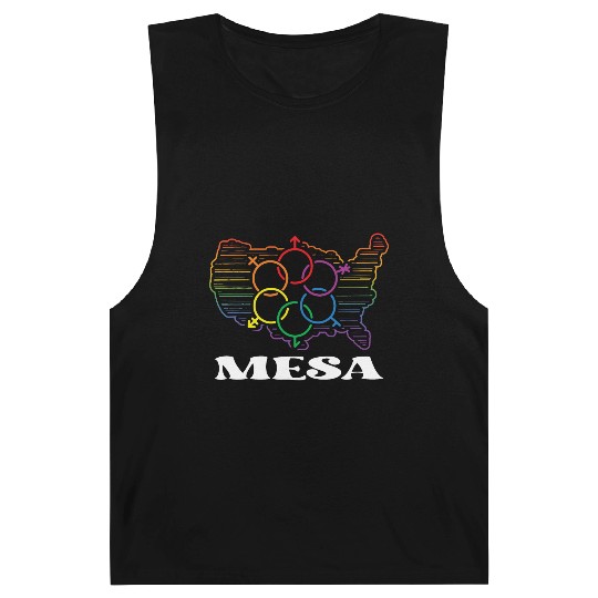 Mesa Pride Month Pride Flag LGBT Community LGBTQ F Barnard Tanks