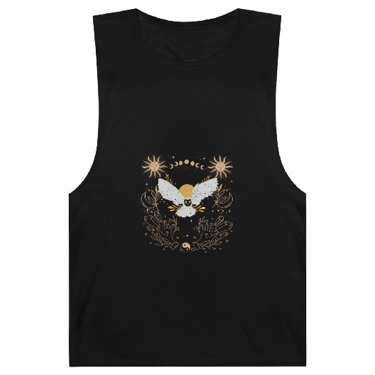 Dark Academia Tarot Card Sun Moon Crystals Owl Barnard Tanks
