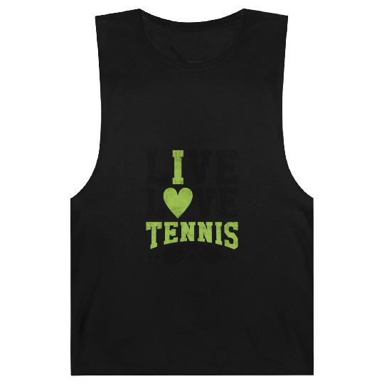 Live Love Tennis And Tennis Fan Barnard Tanks