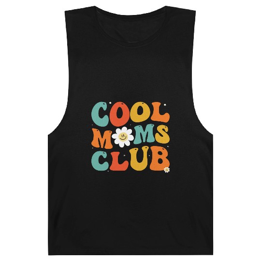 Cool Moms Club Groovy Hippie Theme Mother Day Barnard Tanks